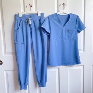 Figs scrub set Ceil Blue